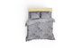 L'essentiel linge de maison Elena - Gris, Blanco y Gris oscuro, 100% algodón ranforce